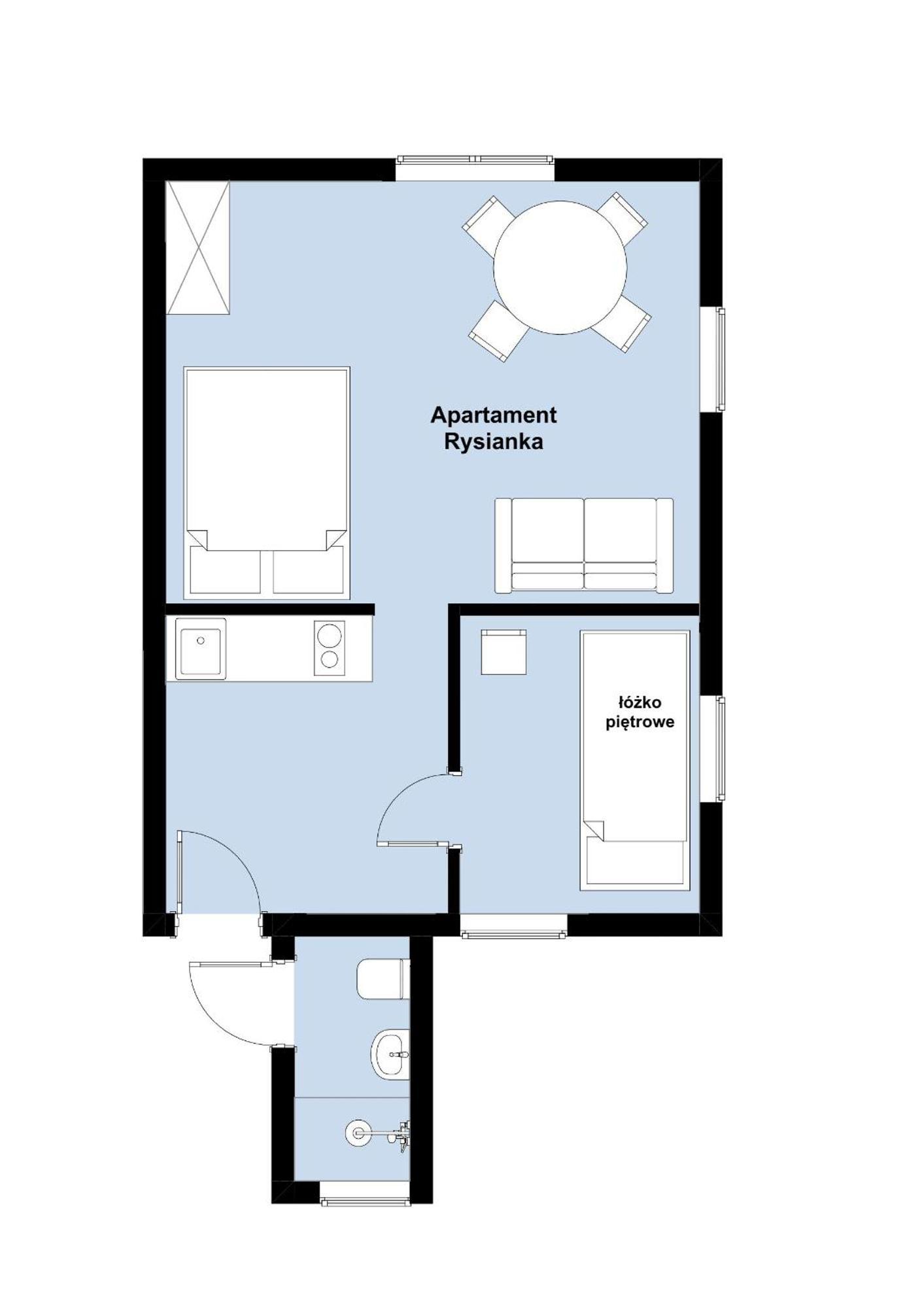 W Deski Dom Apartamenty Krzyżowa Eksteriør billede